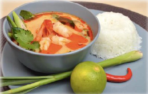Tom Yum Suppe mit Garnelen, Zitronengras und Limette